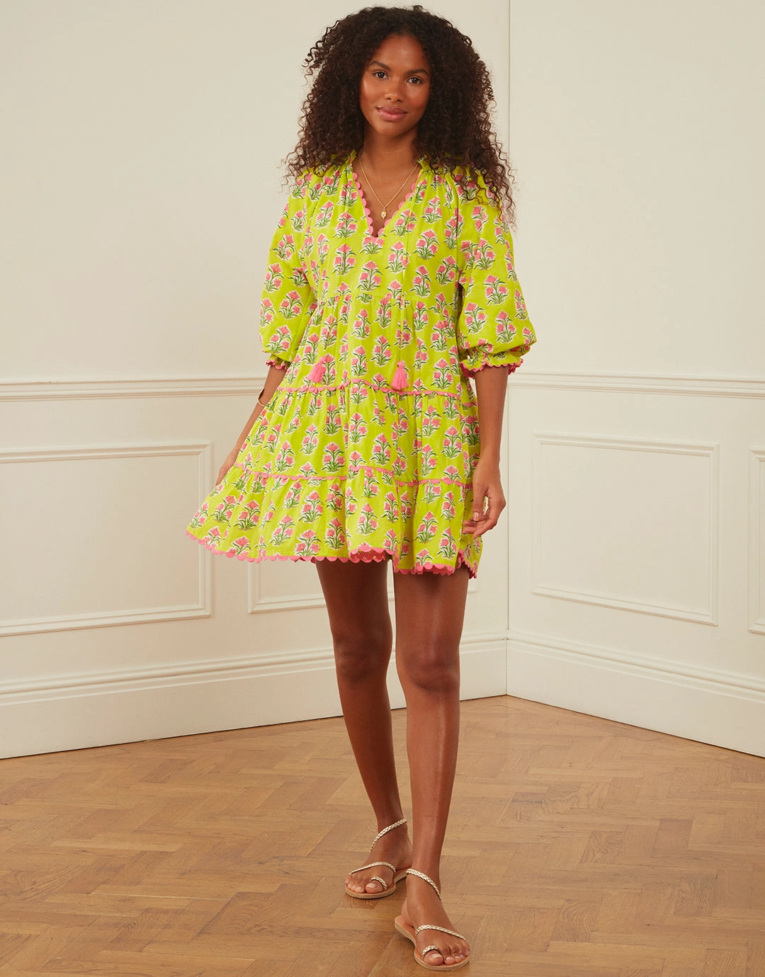 Luna Mini Dress - Lime Tulip Swim Womens - bikinis clearance