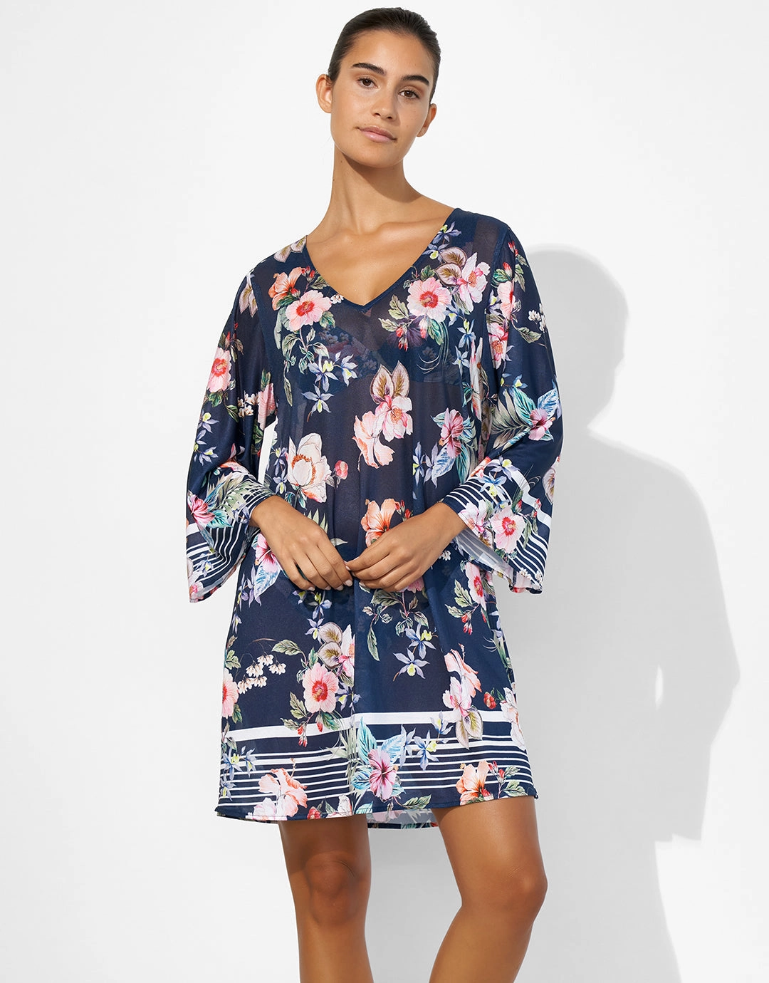 Lush Delight Tunic - Hibiscus Indigo Swim Womens - bikinis clearance