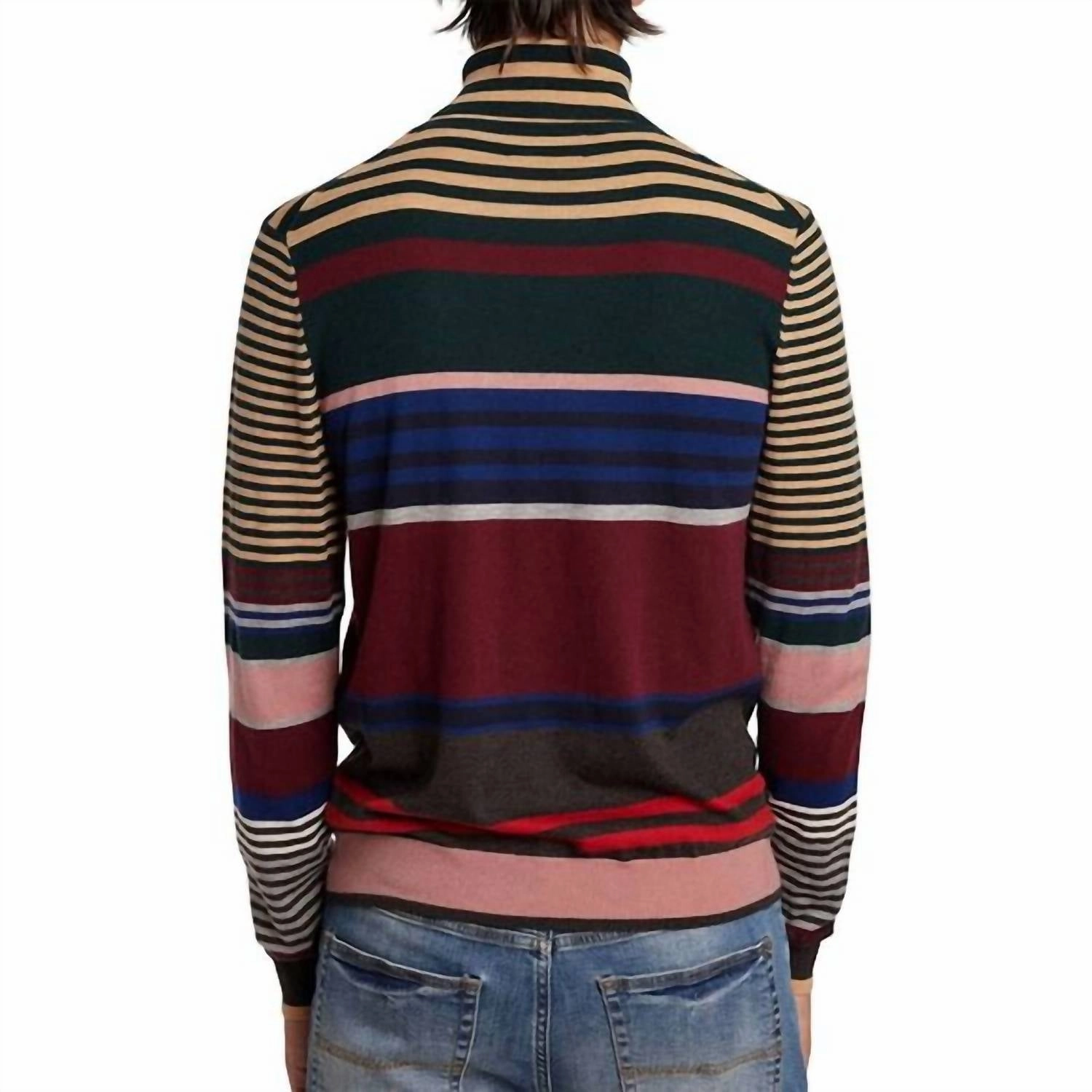 Luxe Fine Gauge Turtleneck In Forest Wine