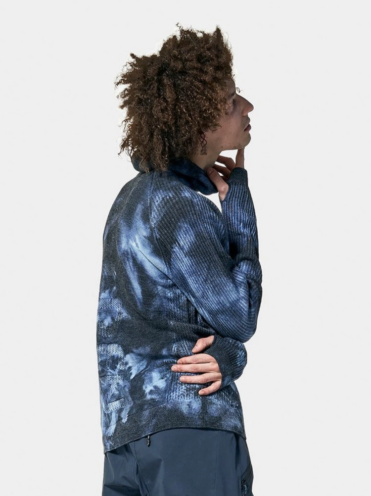 M Balaclava Sweater - Navy Wave Dye