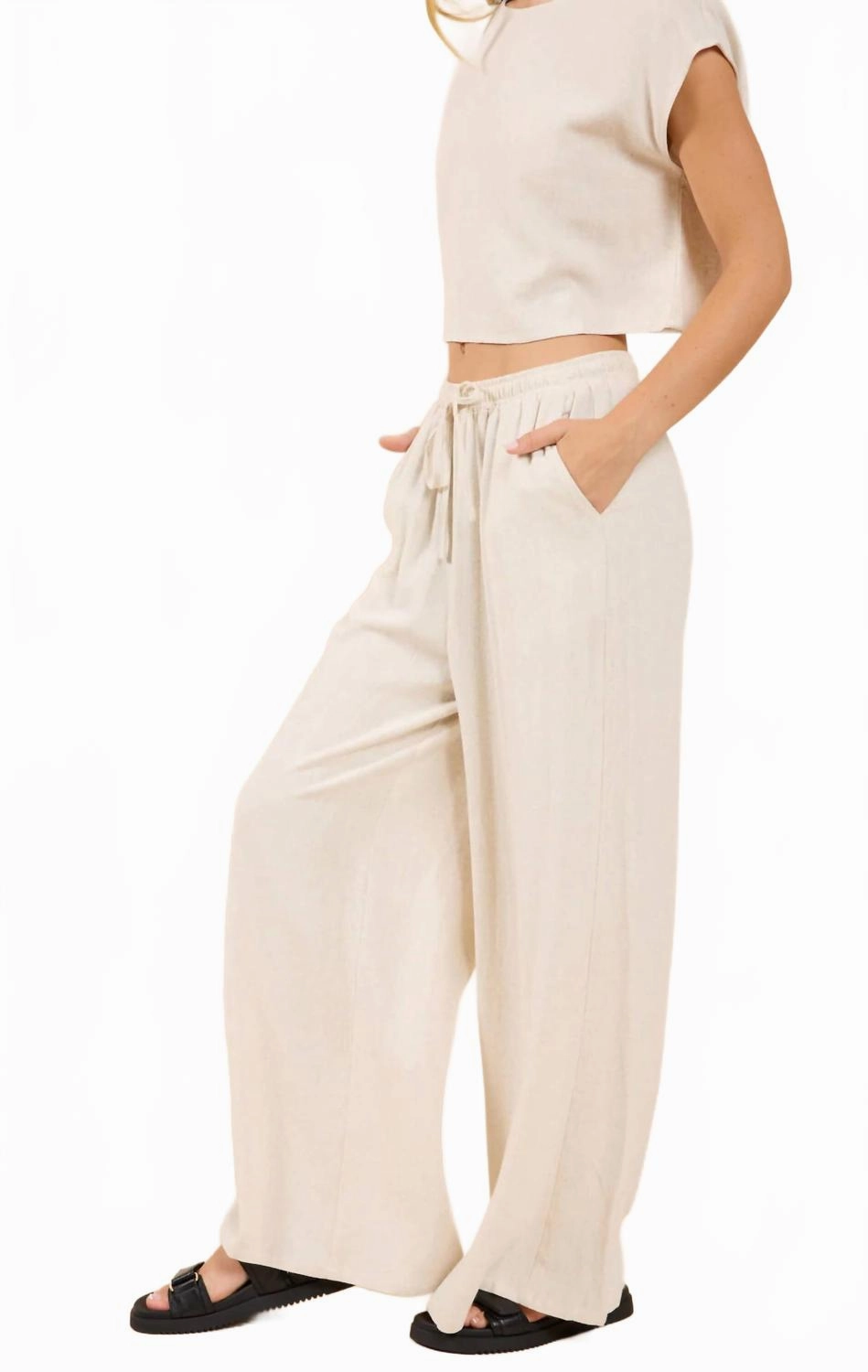 Madalyn White Linen Pants