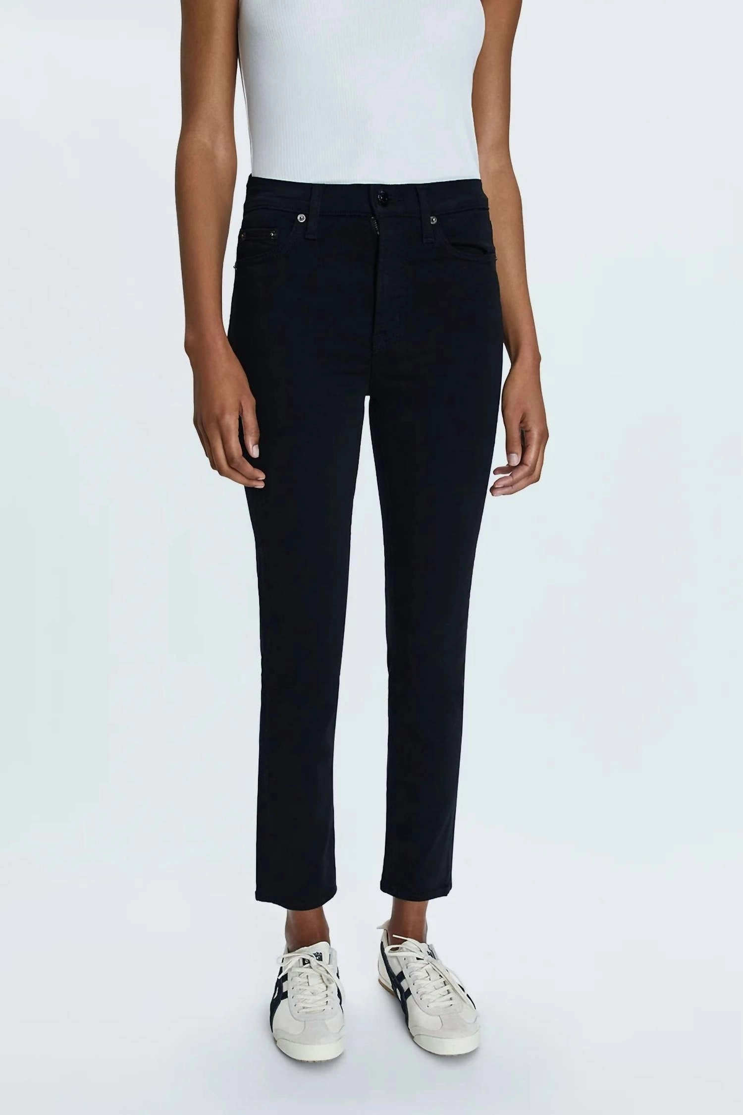Madi High Rise Modern Slim Jeans In Noir