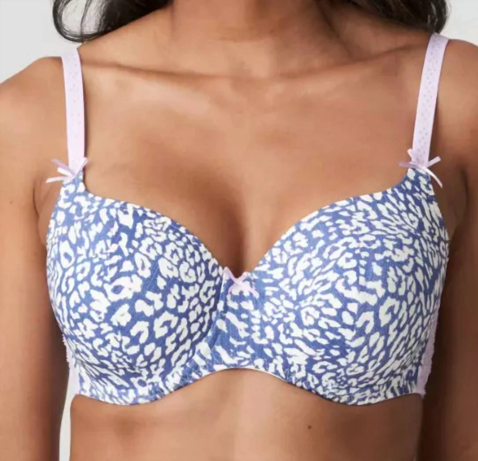 Madison Contour Heart Bra In Pastel Denim