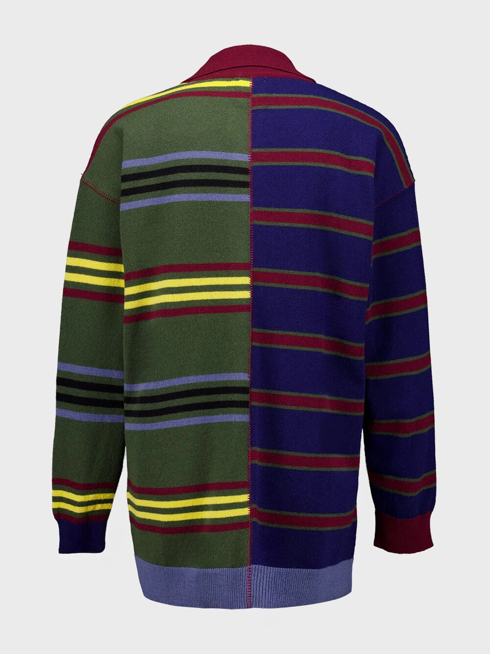 Magdalene Multicolour Striped Embroidered Knitted Top