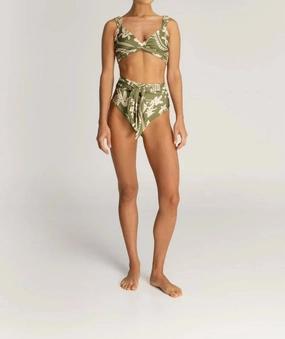 Magnolia Bikini Bottom In Emerald Swim Womens - sustainable swimwear
