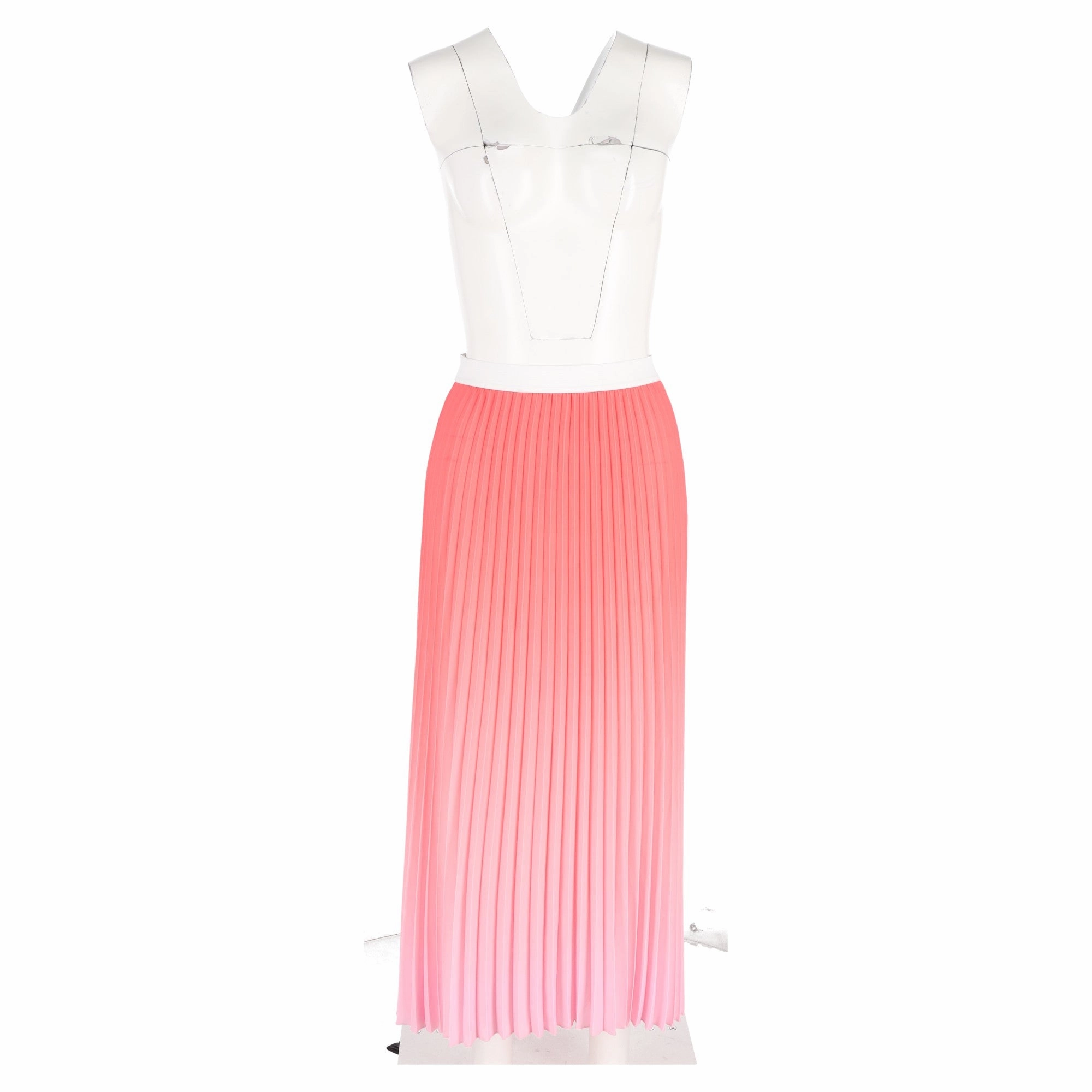 Maje Jonaelle Ombr Pleated Midi Skirt In Pink Polyester