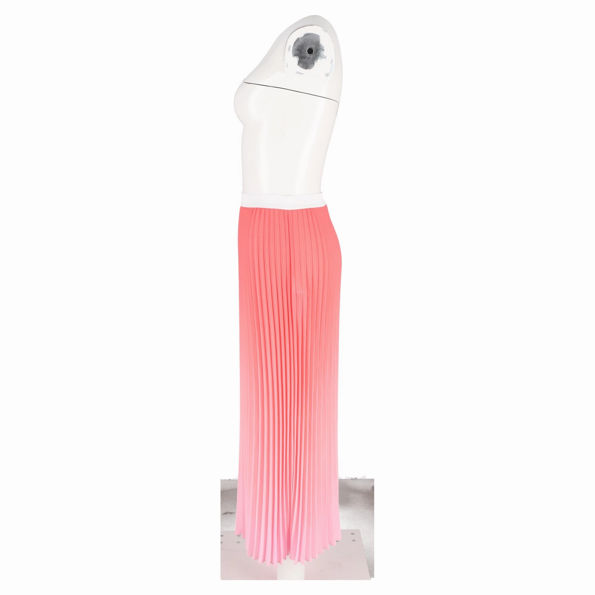 Maje Jonaelle Ombr Pleated Midi Skirt In Pink Polyester