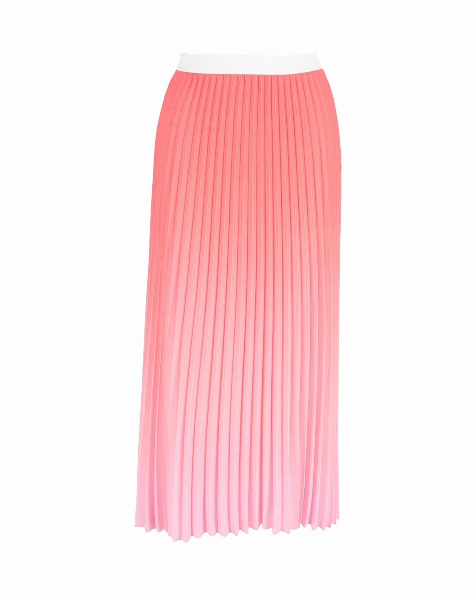Maje Jonaelle Ombr Pleated Midi Skirt In Pink Polyester