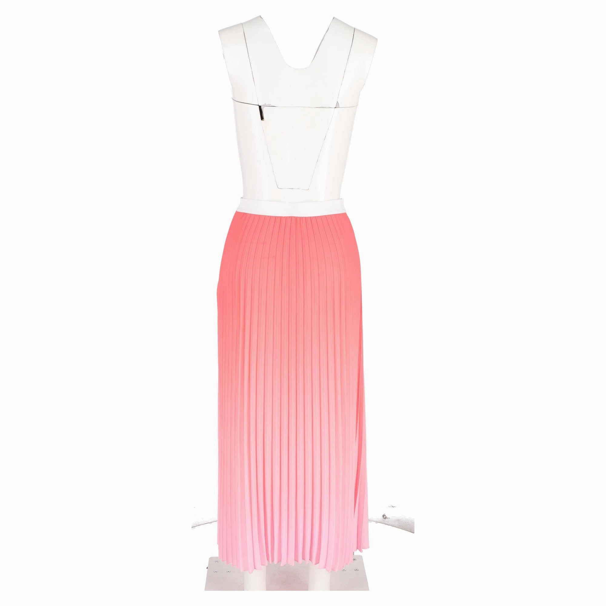 Maje Jonaelle Ombr Pleated Midi Skirt In Pink Polyester