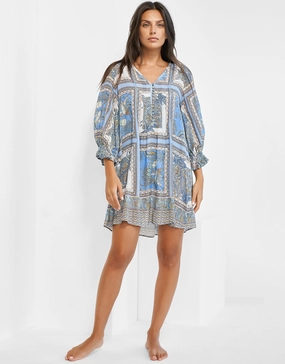 Majorelle Tunic - Oriental Horizon Blue Swim Womens - bikinis clearance