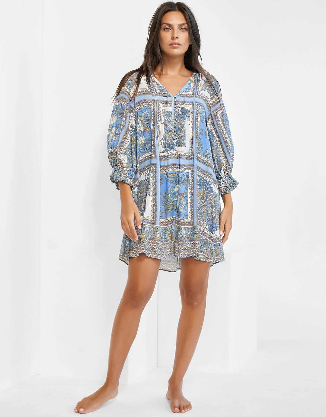 Majorelle Tunic - Oriental Horizon Blue Swim Womens - bikinis clearance