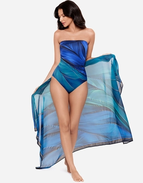 Maldiva Pareo - Blue Multi Swim Womens - bikinis clearance