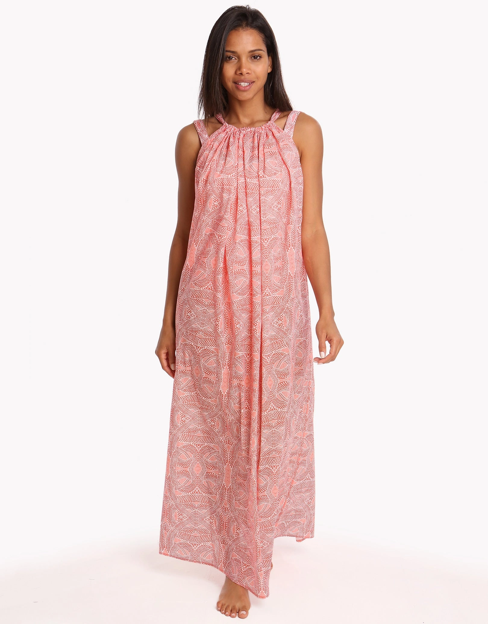Malika Cotton Maxi Beach Dress - Print Swim Womens - swimwear sale