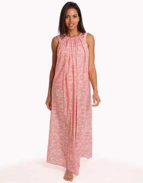 Malika Cotton Maxi Beach Dress - Print Swim Womens - swimwear sale