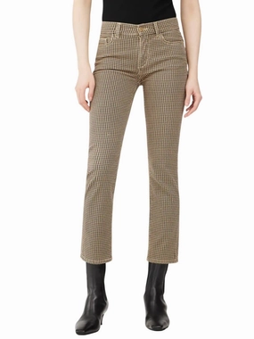 Mara Straight Leg Jean In Houndstooth womens gaucho pants sale