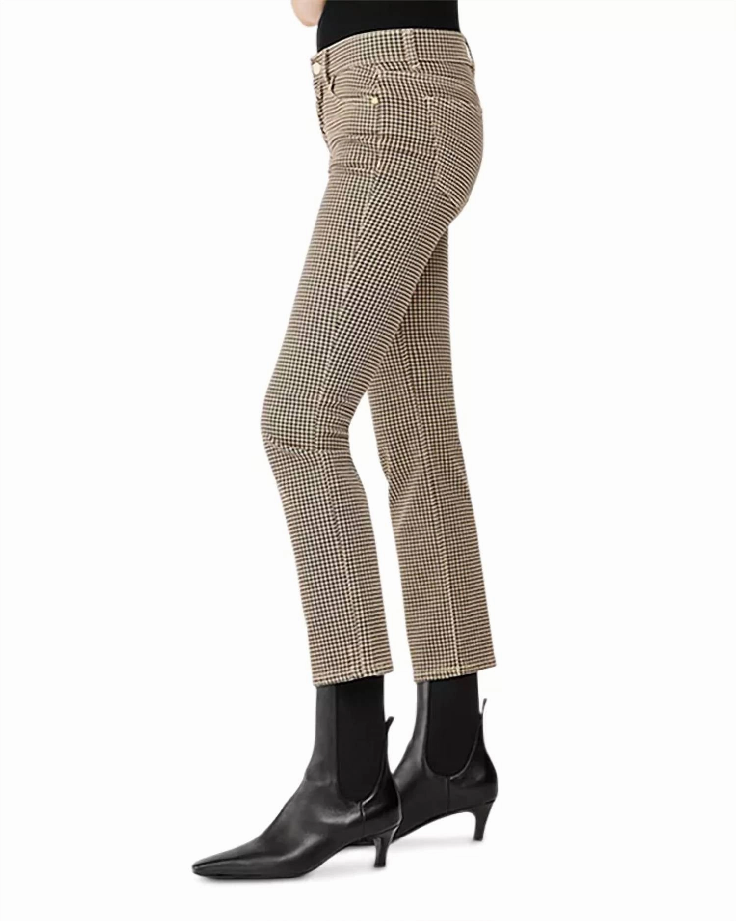 Mara Straight Leg Jean In Houndstooth