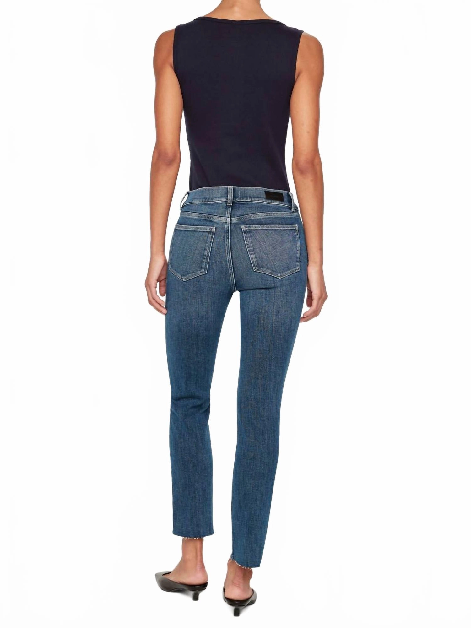 Mara Straight Mid Rise Instasculpt Ankle Jeans In Chancery