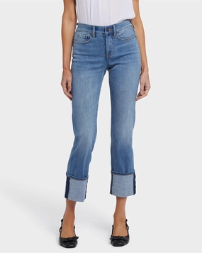 Marilyn Straight Cuff Leg Jeans In Barcelona womens corduroy pants cheap