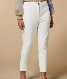 Marina Rinaldi White Rose Trousers womens capris online shop