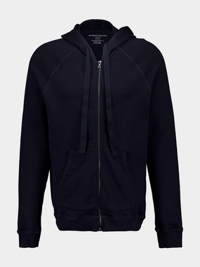 Marine Organic Cotton Zipped Hooded Sweatshirt Tops Mens - thermal tops