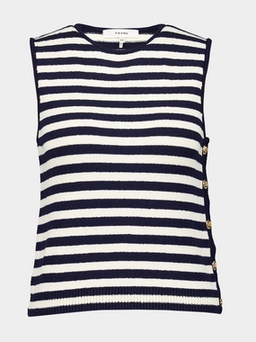 Mariner Striped Cotton-Blend Tank Knitwear Womens - women's knitwear cheap