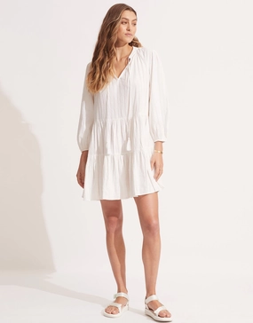 Market Tier Dress - White Swim Womens - bikinis clearance