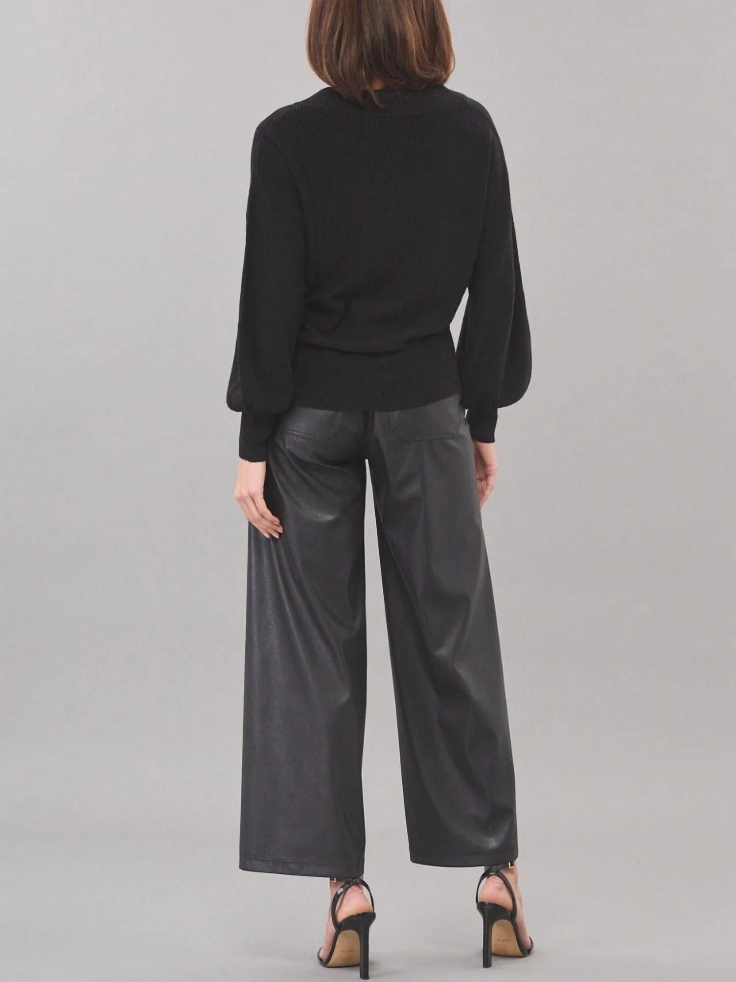 Marny Vegan Leather Pant In Black