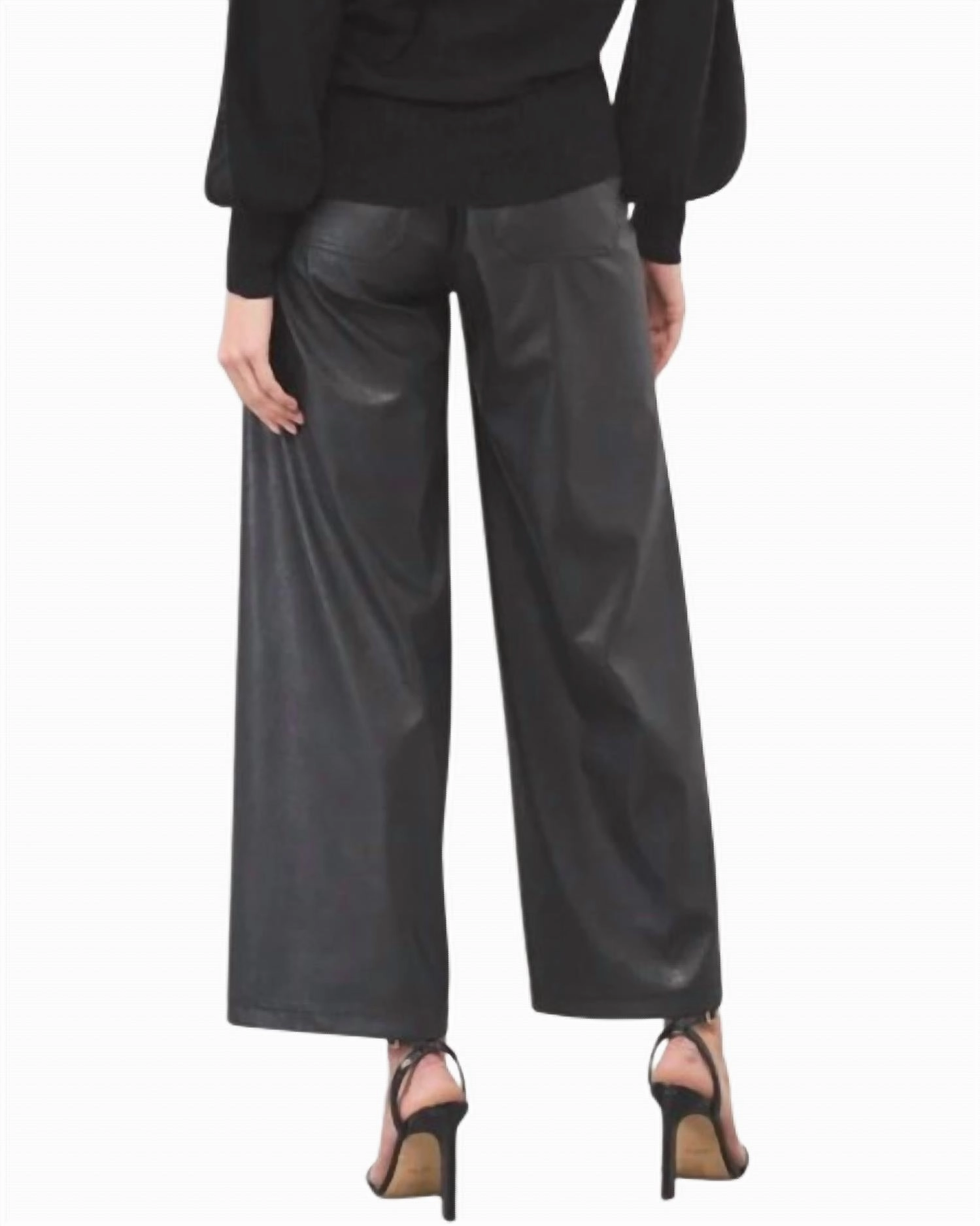 Marny Vegan Leather Pant In Black