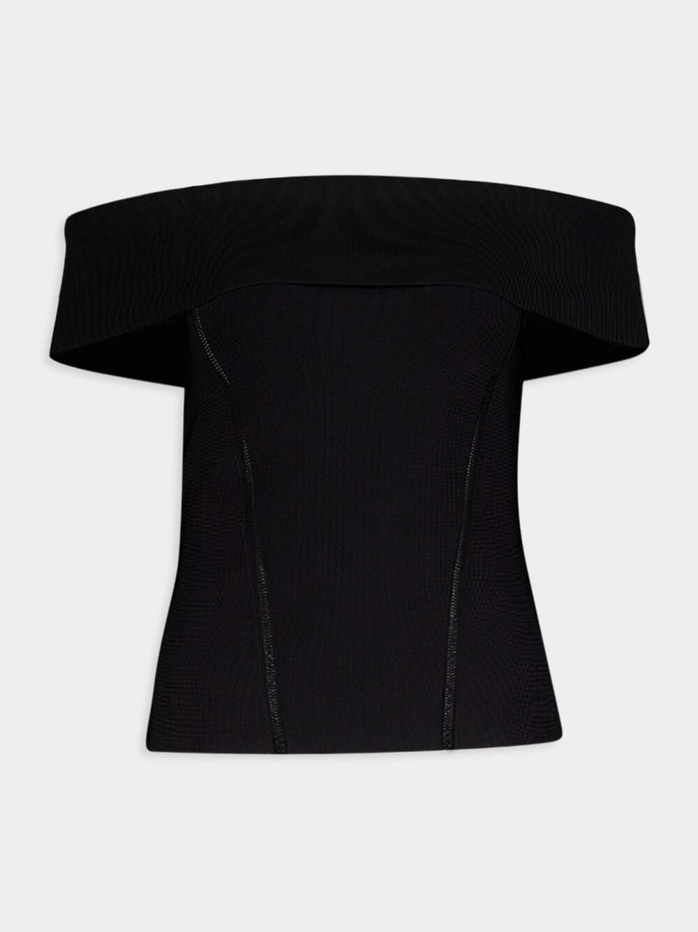 Matchmaker Knit Black Off-Shoulder Top Knitwear Womens - women's knitwear cheap