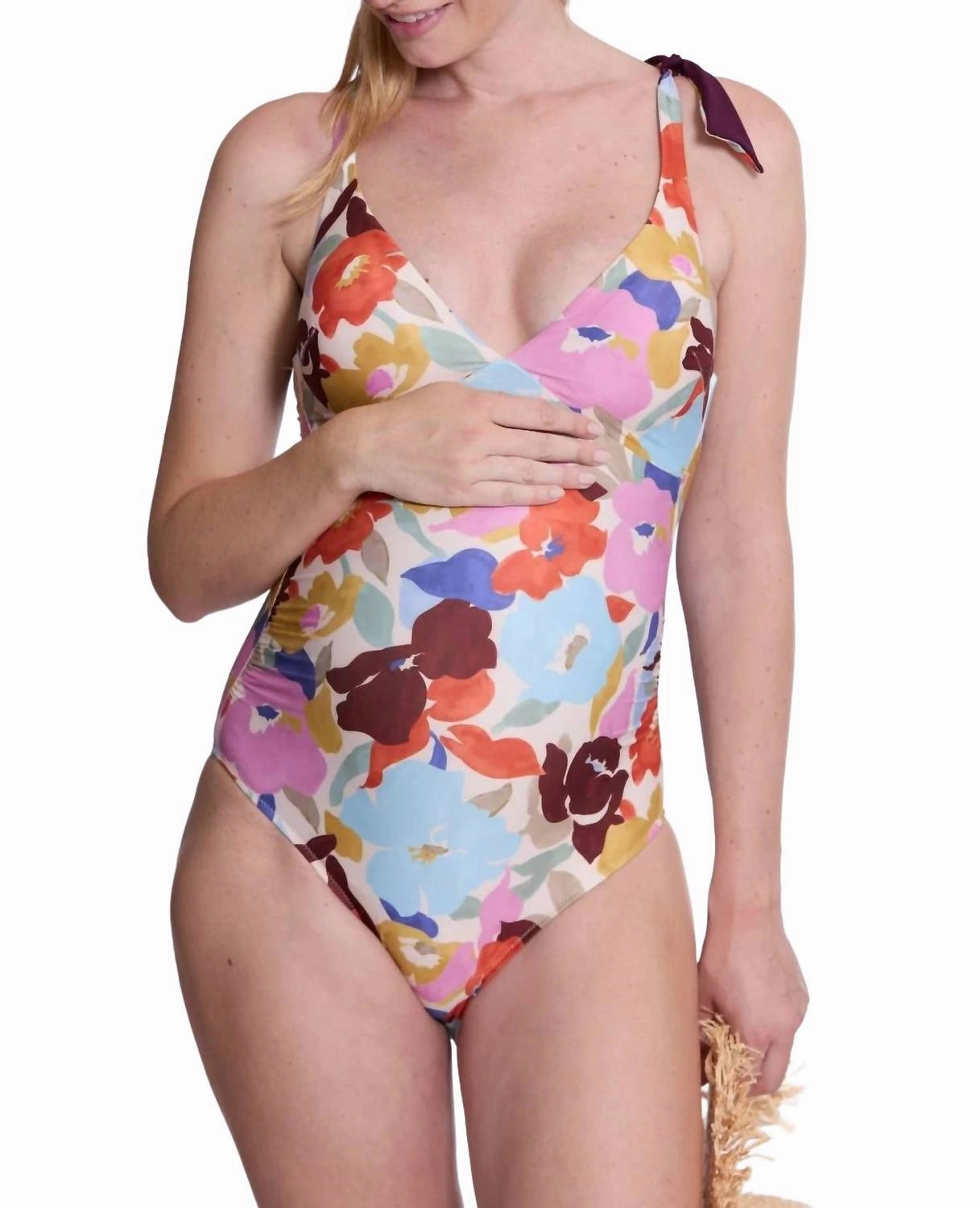 Maternity One-Piece Swimsuit In Multi Swim Womens - plunge bikinis sale