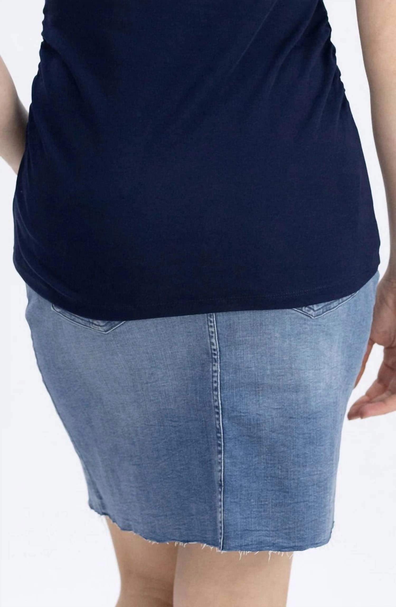 Maternity Over-The-Bump Skirt In Denim