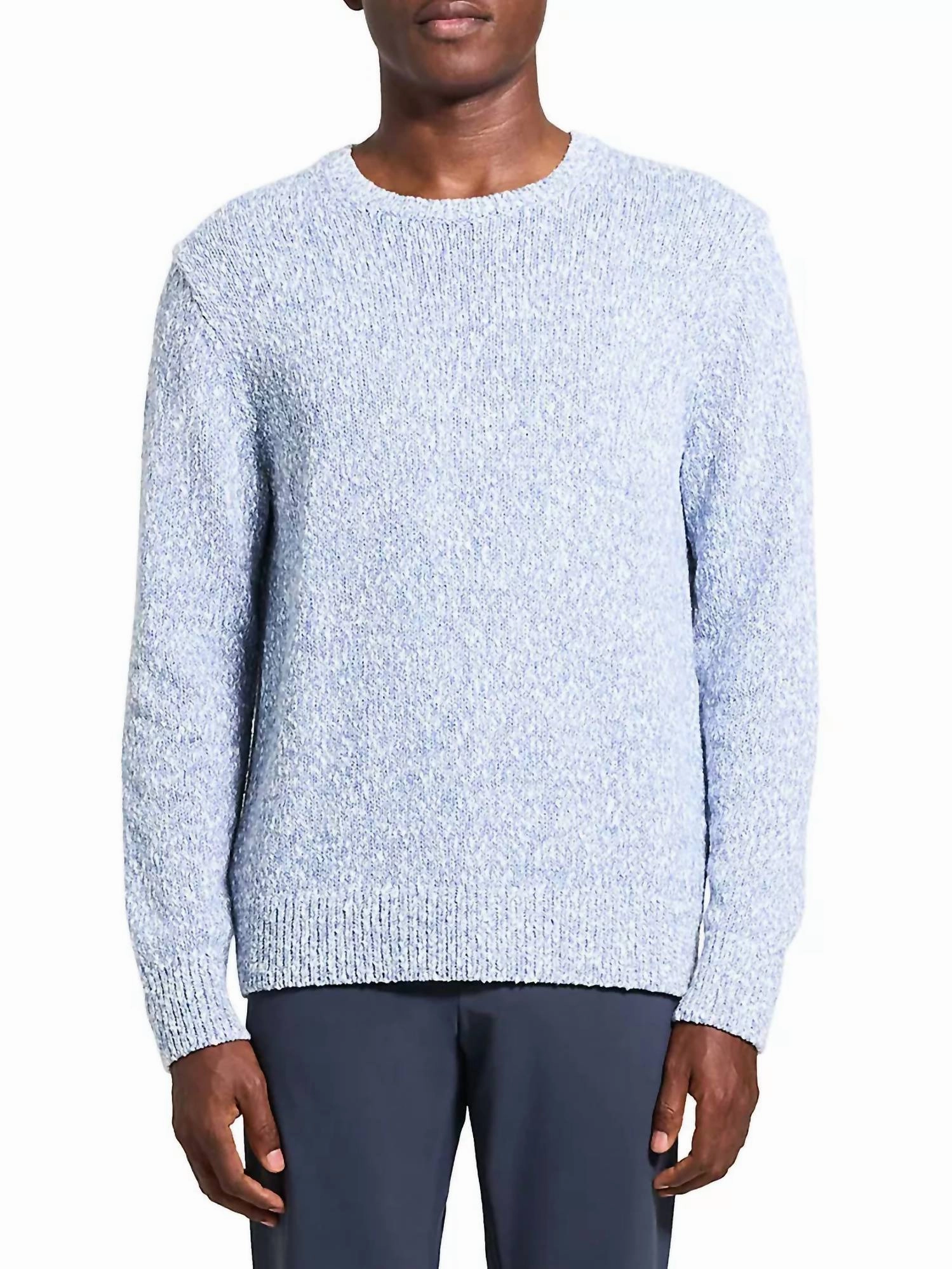 Mauno Crewneck Sweater In Heathered Cotton Ice
