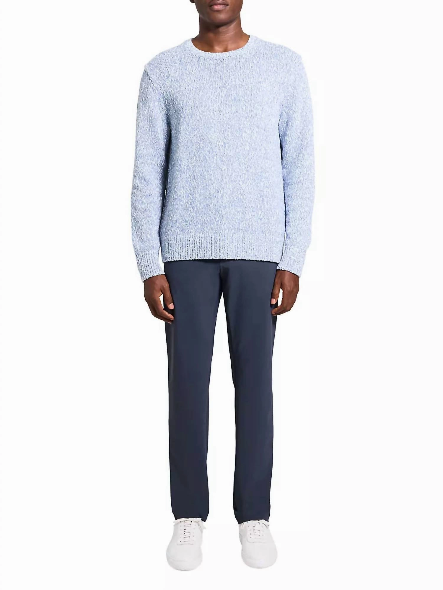 Mauno Crewneck Sweater In Heathered Cotton Ice