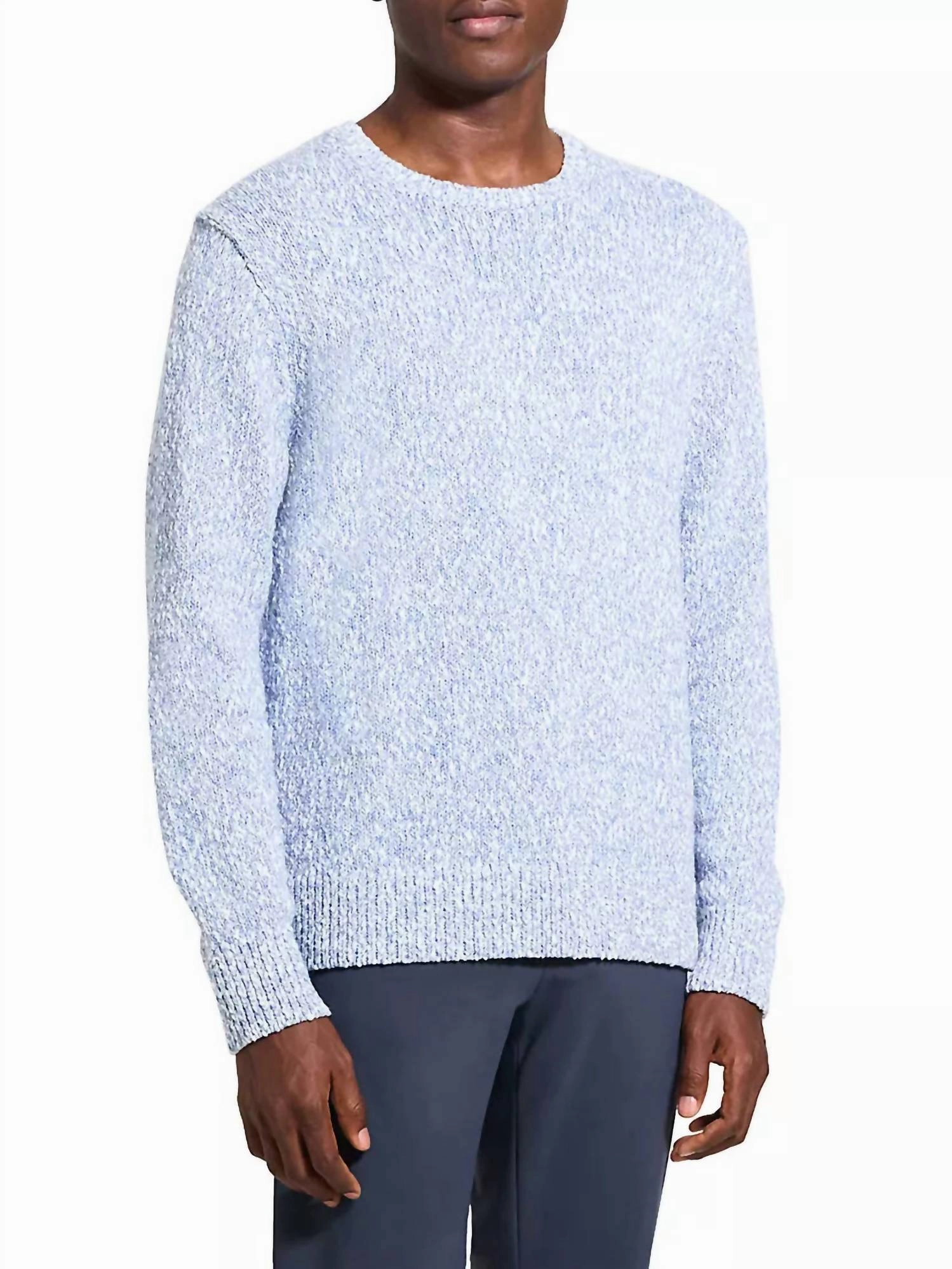 Mauno Crewneck Sweater In Heathered Cotton Ice