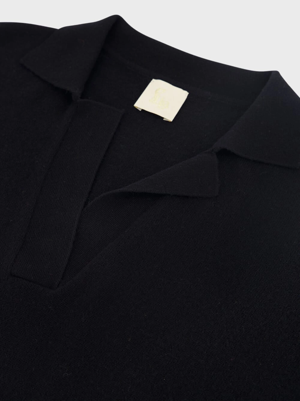 Maya Black V-Neck Cashmere Midi Dress