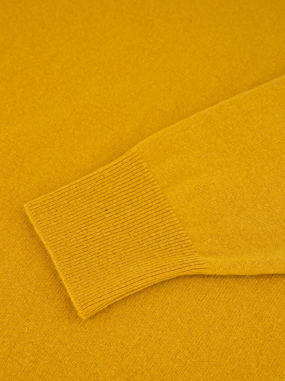 Maya Mustard V-Neck Cashmere Midi Dress