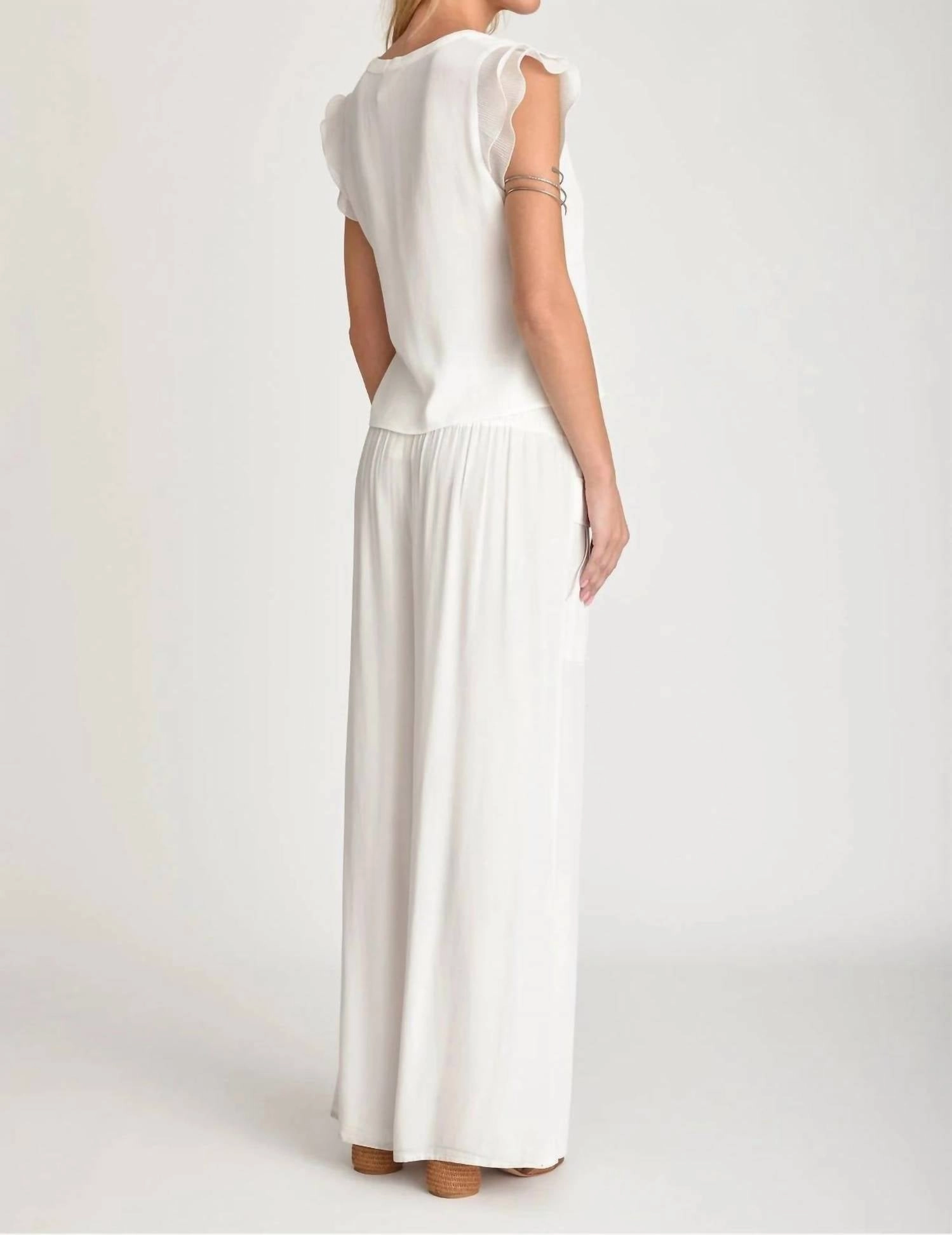 Mazzy Palazzo Pants In White