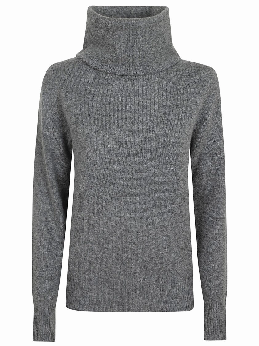 Medium Gray Cashmere Sweater Tops Womens - button-up blouses