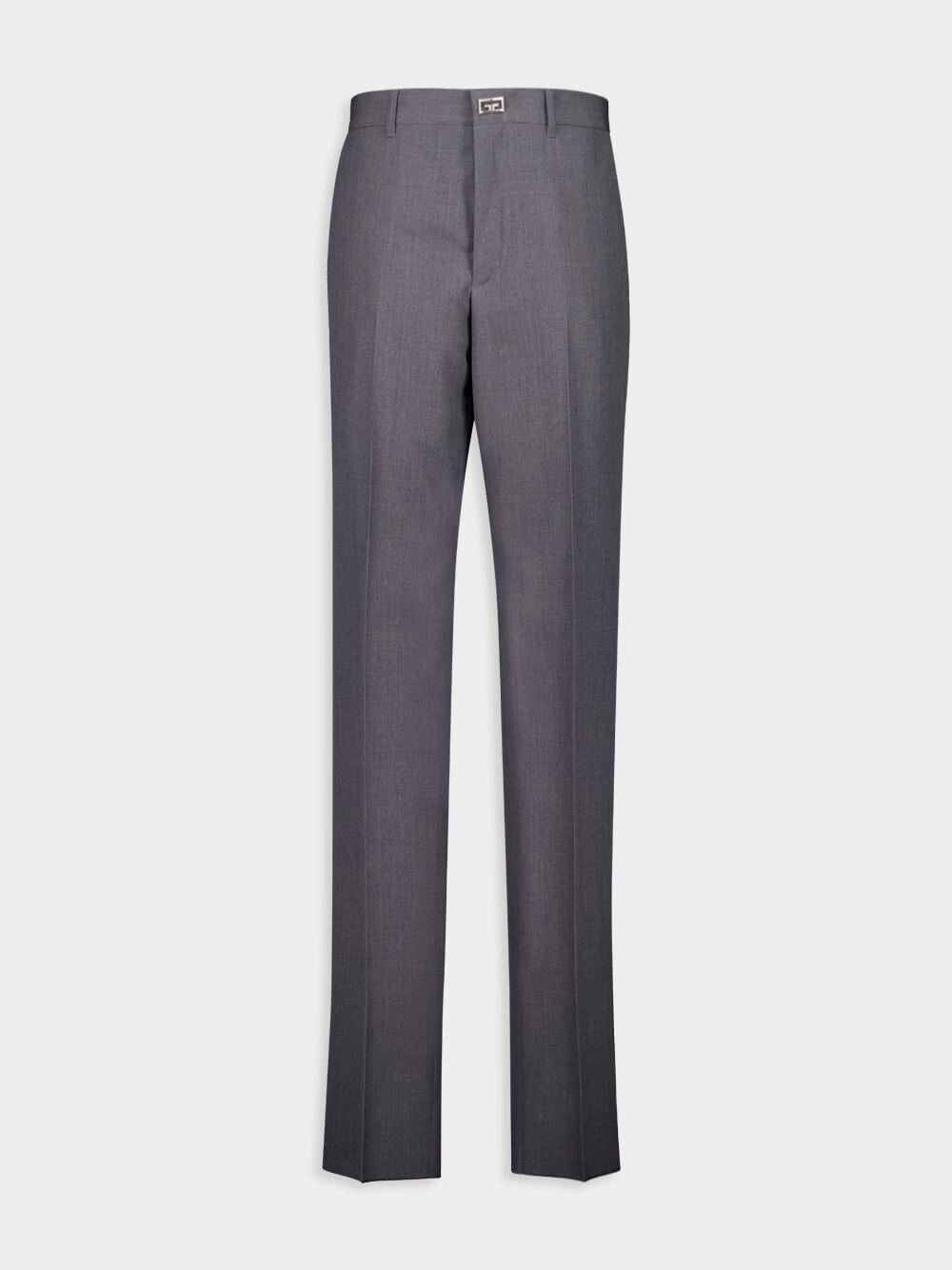 Medium Grey Slim-Fit Wool Tailored Pants Suits Mens - men's suits outlet