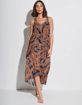 Memory Maxi Dress - Sunset Navy Swim Womens - swimwear sale