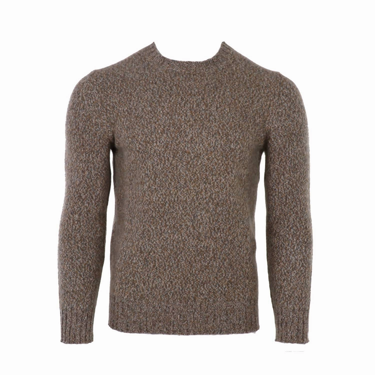 Men's Cashmere Twist Crewneck Sweater In Brown