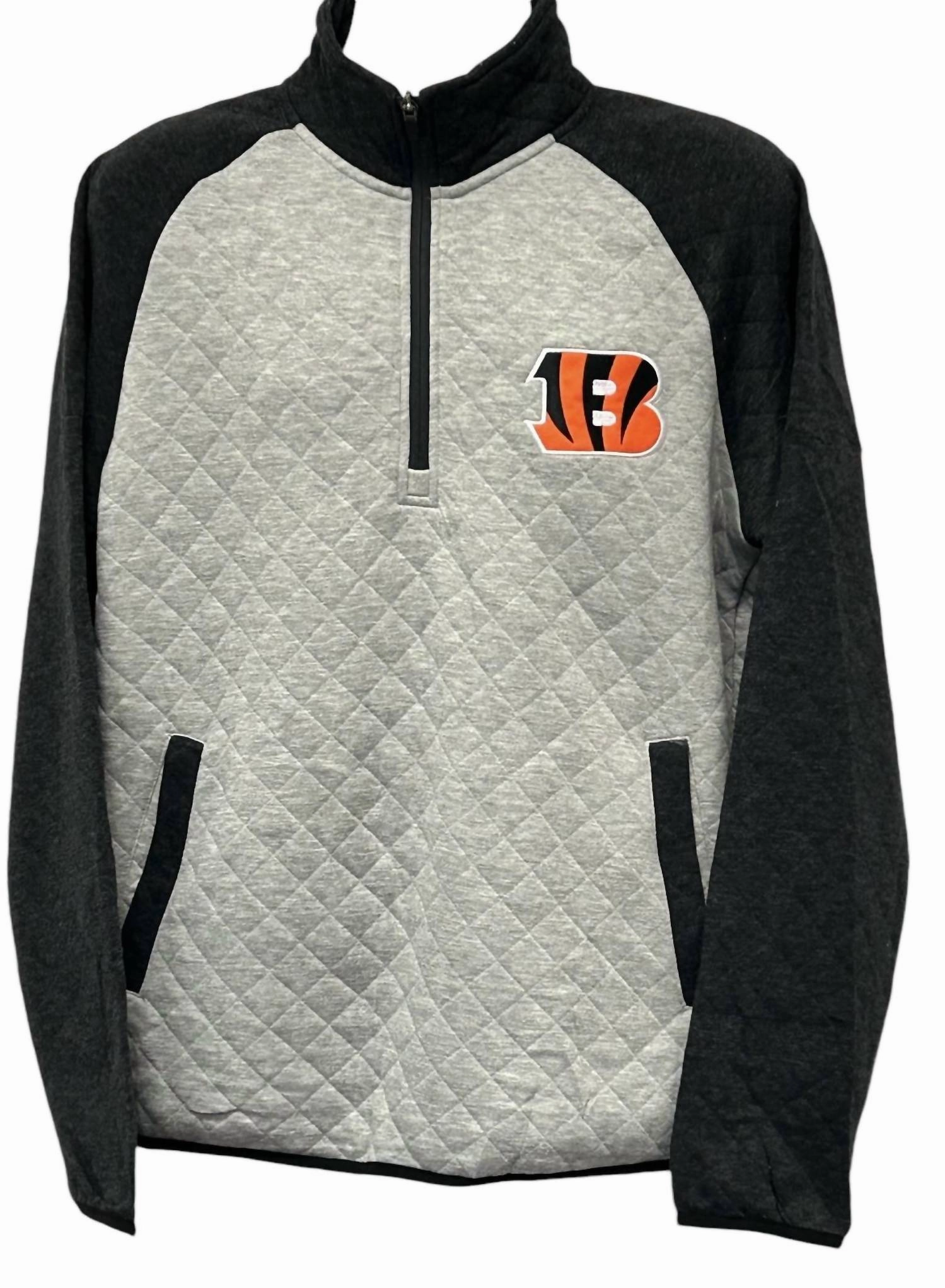 Men's Cincinnati Bengals 1/4-Zip Pullover In Grey