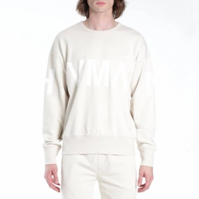 Men's Crew Sweatshirt In Cream Tops Womens - asymmetrical tops