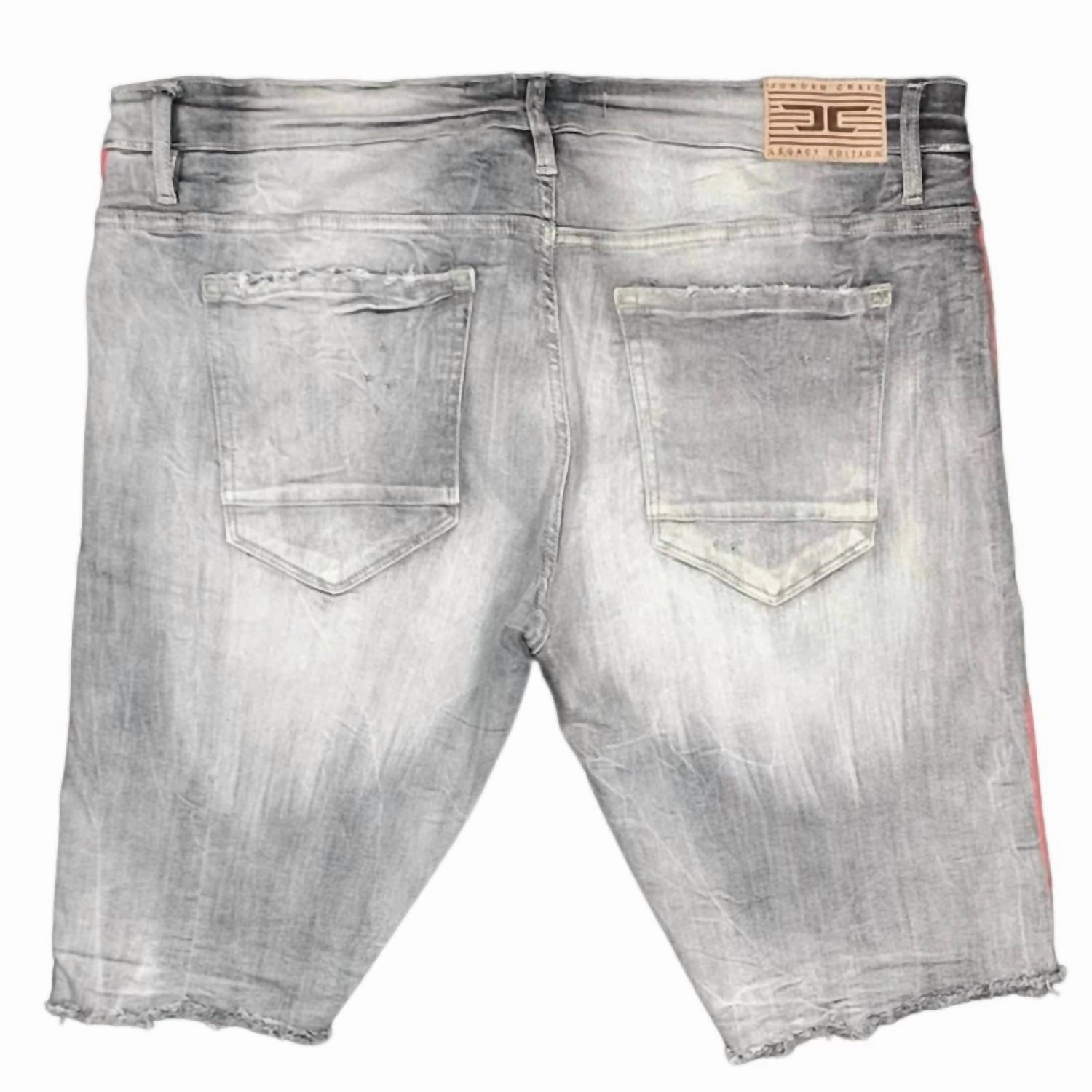 Men's Daytona Striped Denim Short In City Gray