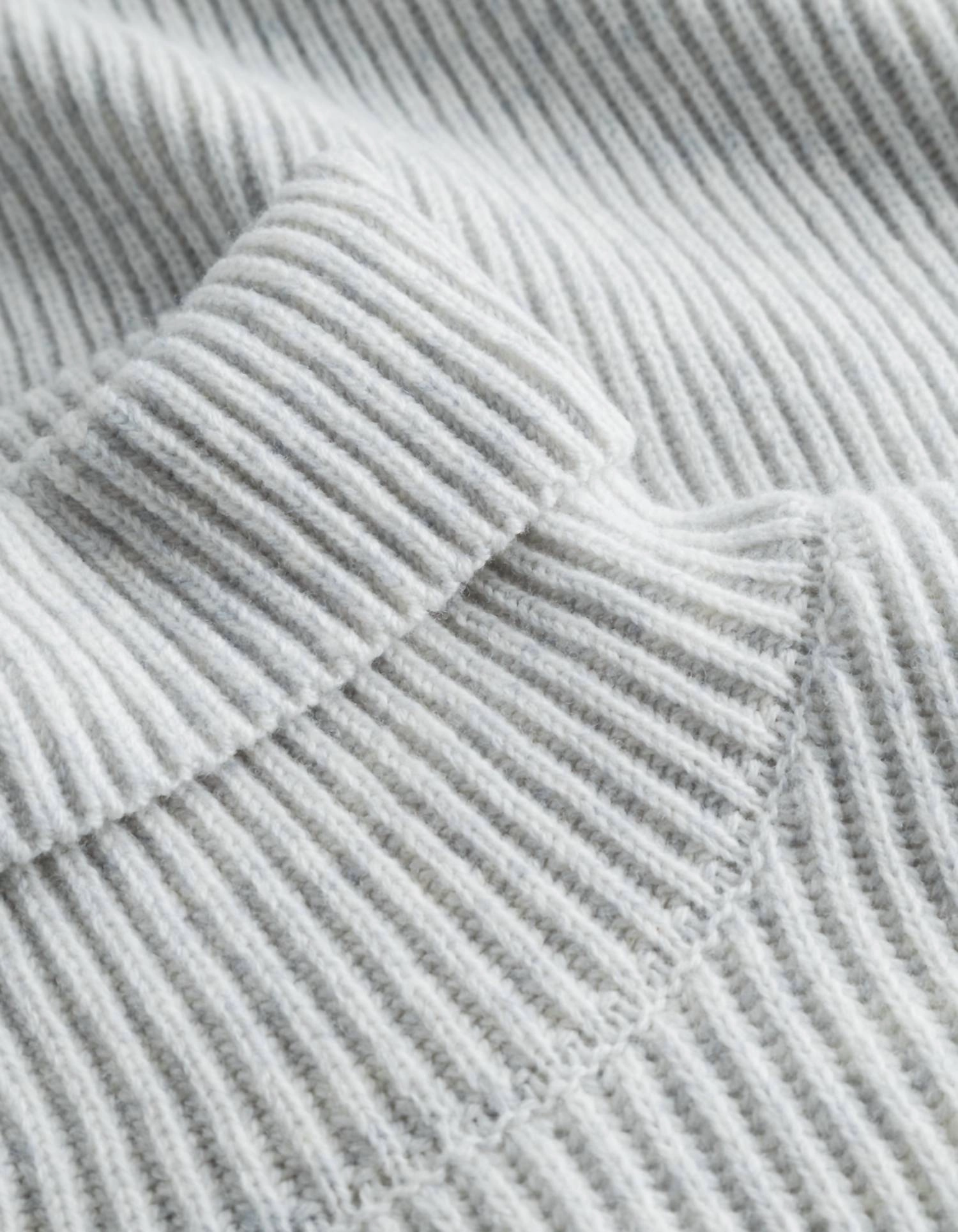 Men's Eddie Wool Rib Rollneck Knit Sweater In Snow Melange