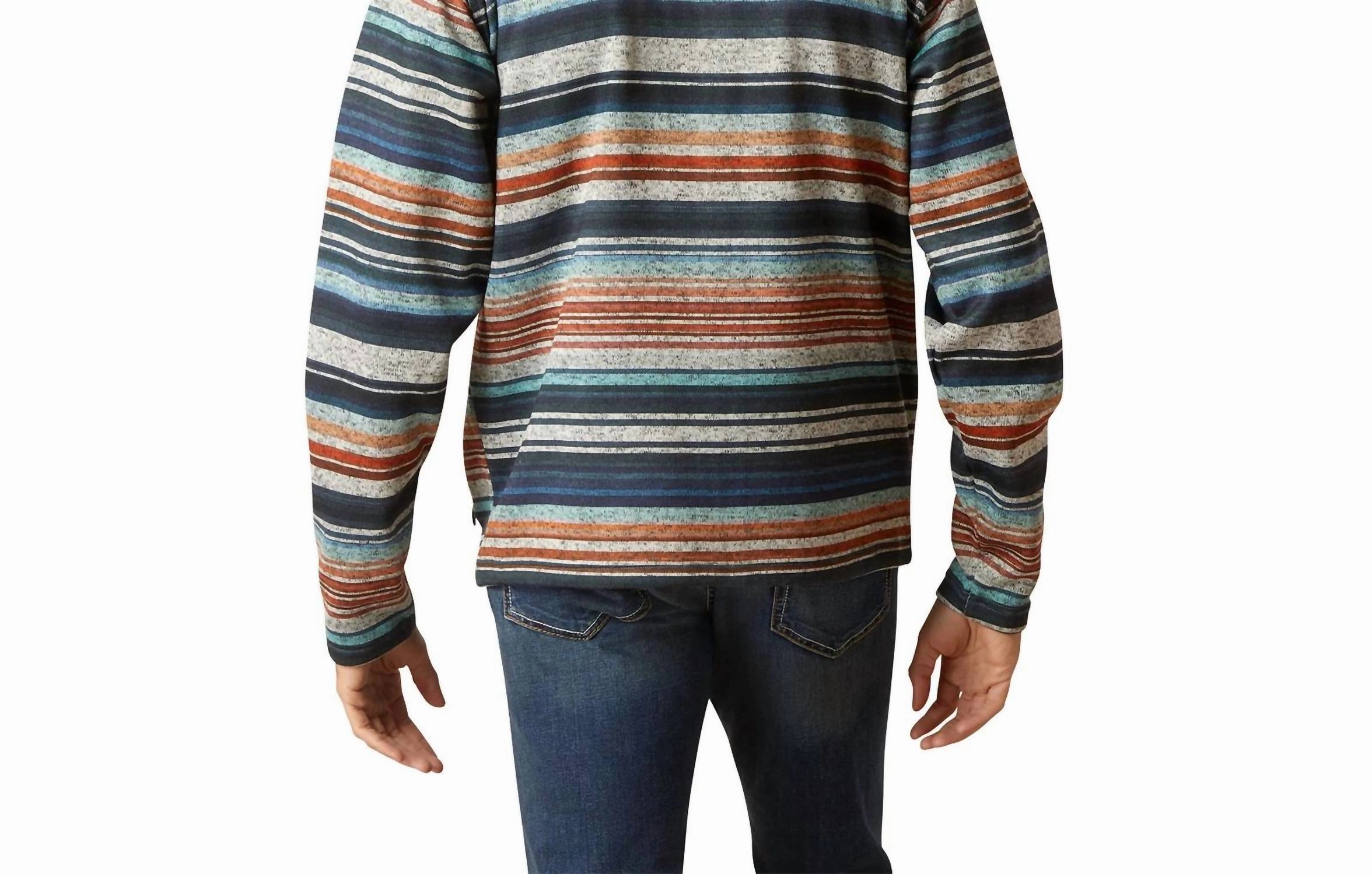 Men's Full Zip Jacket In Grey/multi