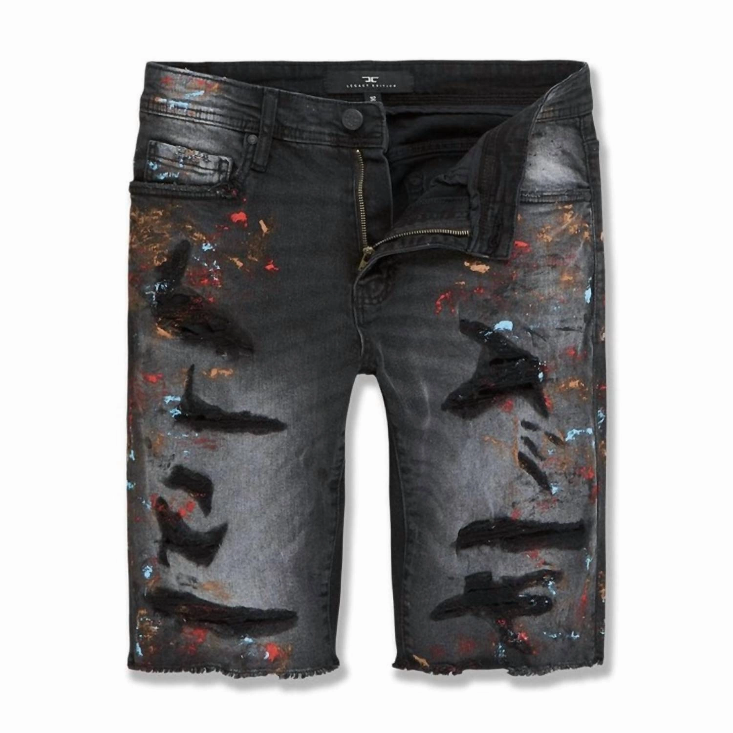 Men's Vengeance Denim Short In Industrial Black