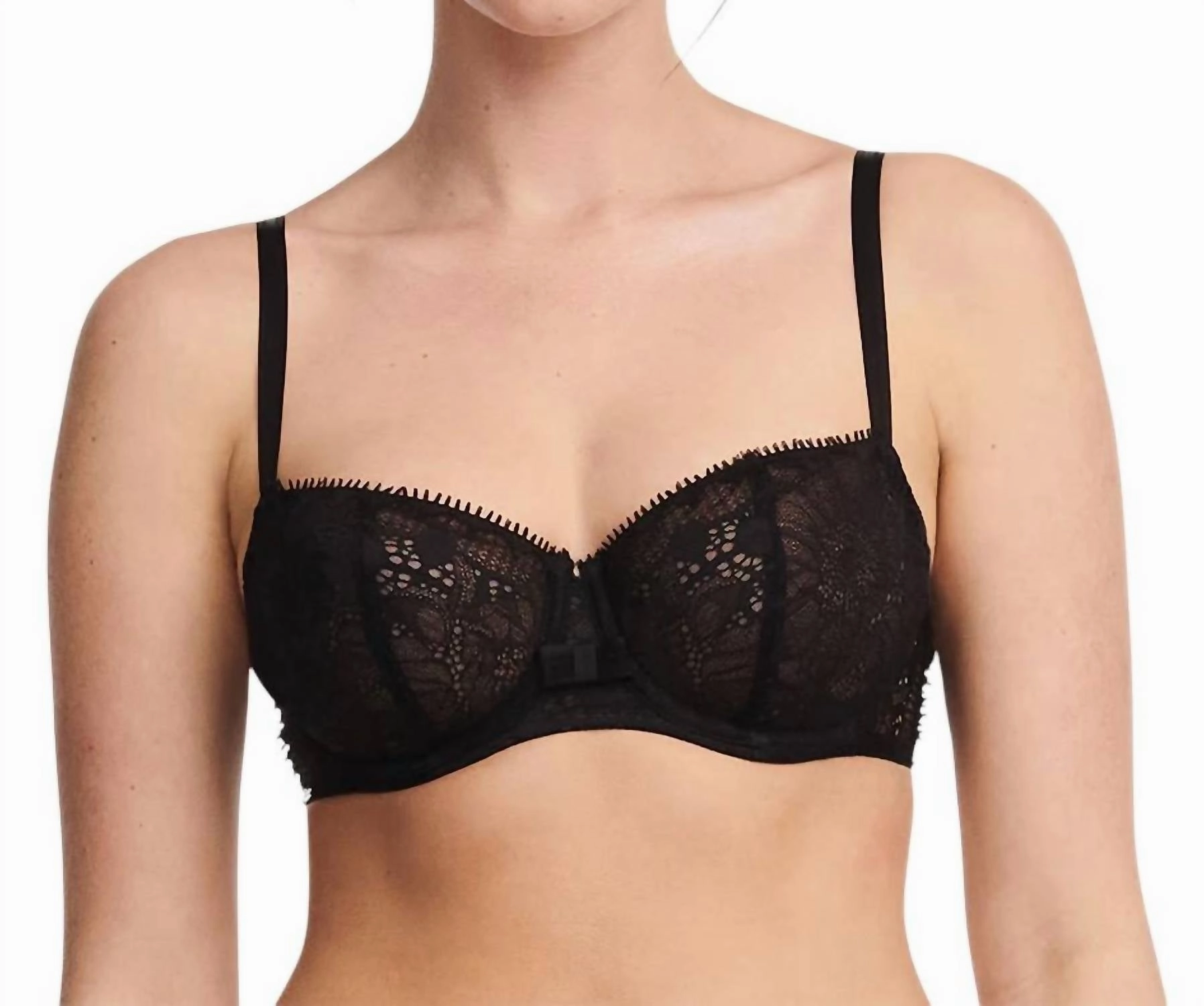 Merci Demi Cup Bra In Black