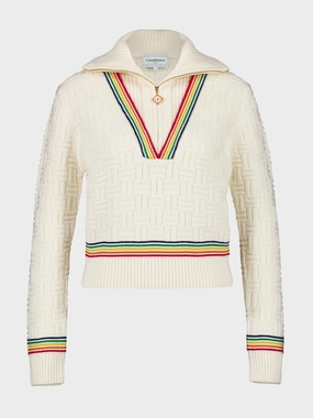 Merino Wool Column Knit Rainbow Jumper Knitwear Womens - women's knitwear cheap