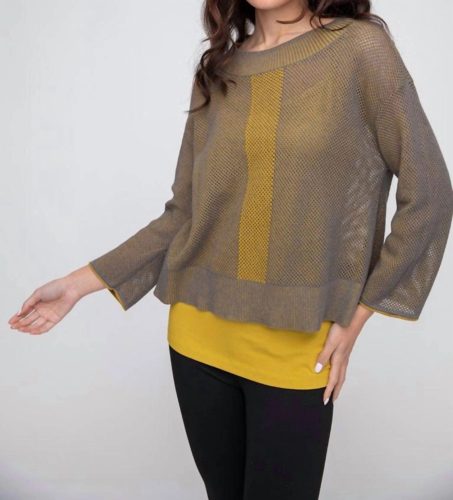 Mesh Top In Gold Tops Womens - sheer tops clearance